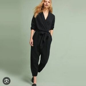 Hei Hei Anthropologie Black Cotton Jumpsuit